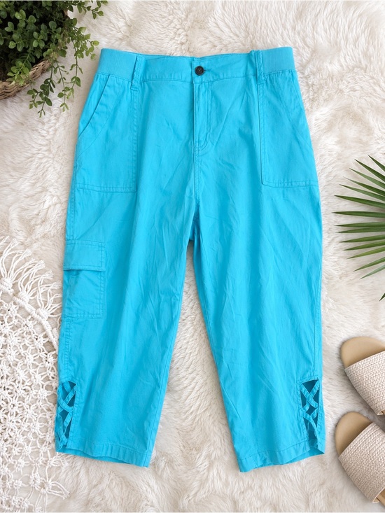 fresh Pants - fresh Teal Elastic-Waist Capri Pants